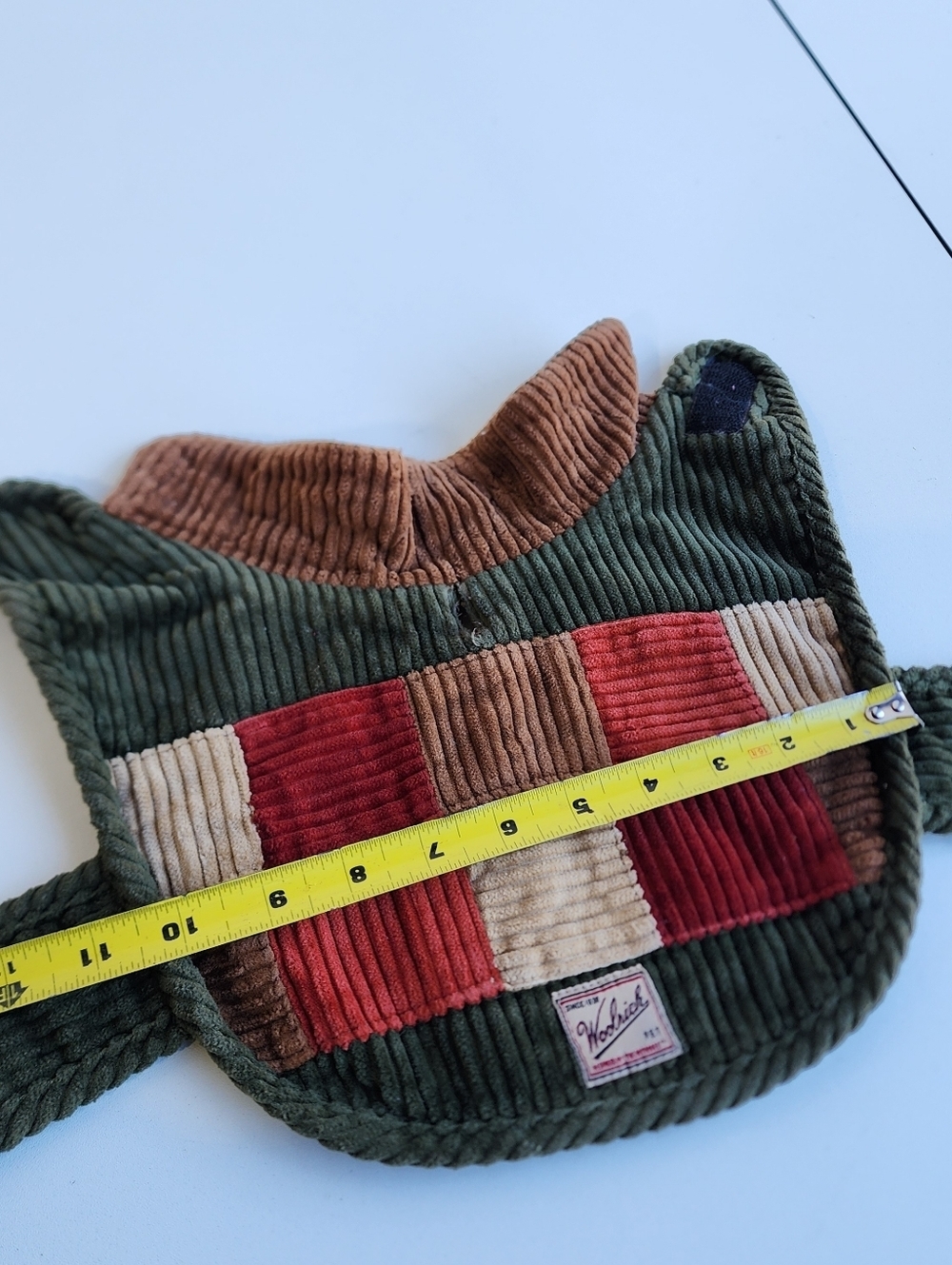 Woolrich Pet Dog Corduroy Patchwork Coat Vest Fall Winter Jacket OS - Picture 8 of 11